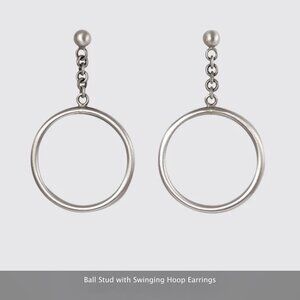 Jane Diaz silver hoop earrings
